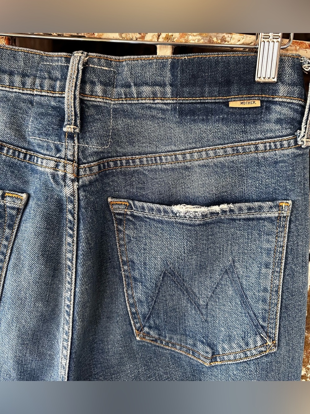 Mother The Tripper Mid Rise Flare Jeans Light Wash Size 28 - Picture 6 of 10